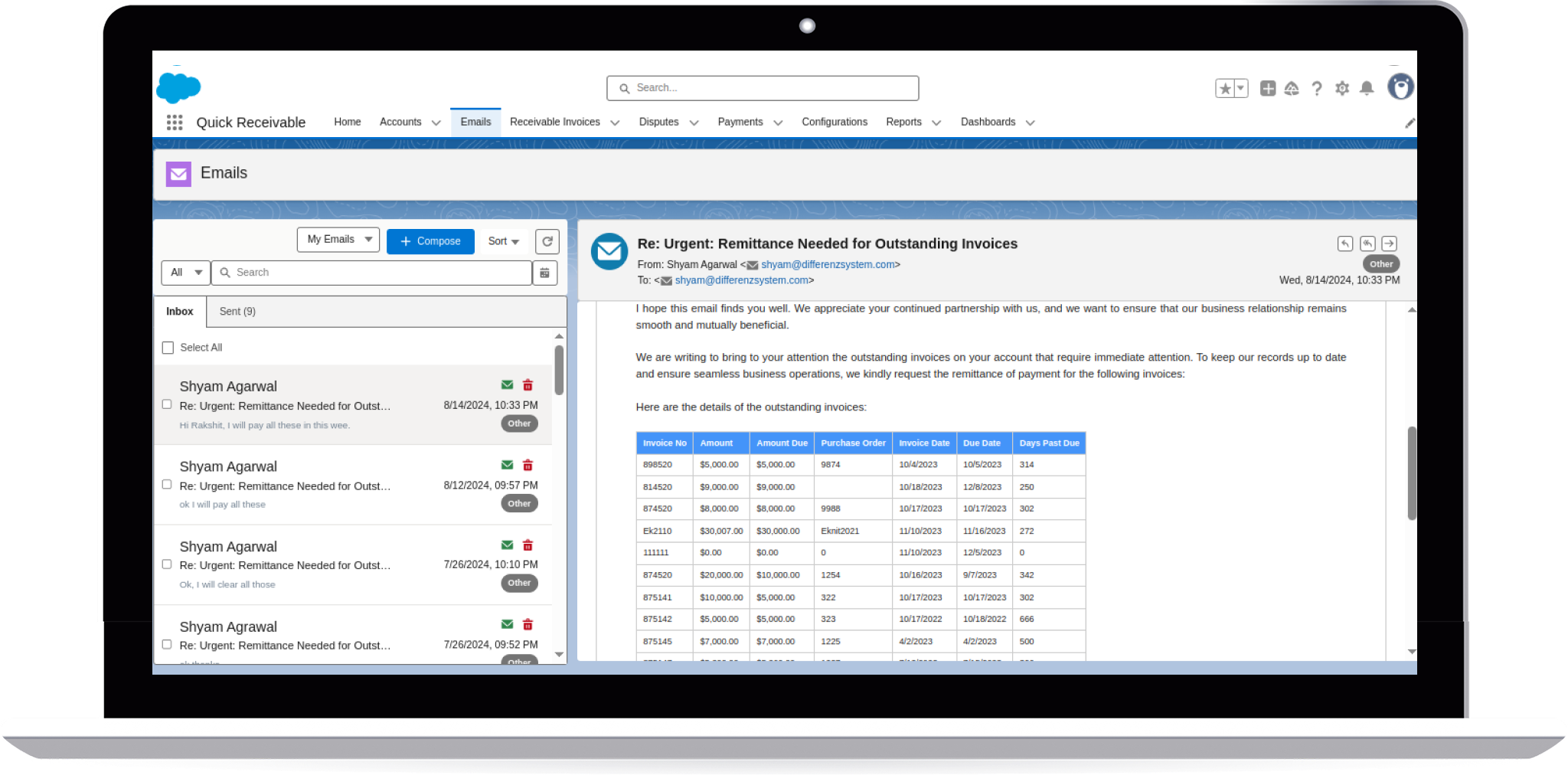 Seamlessly Manage & Track All Your Invoice Communications